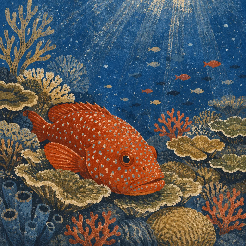 Colorful Coral Reef With Tropical Fish