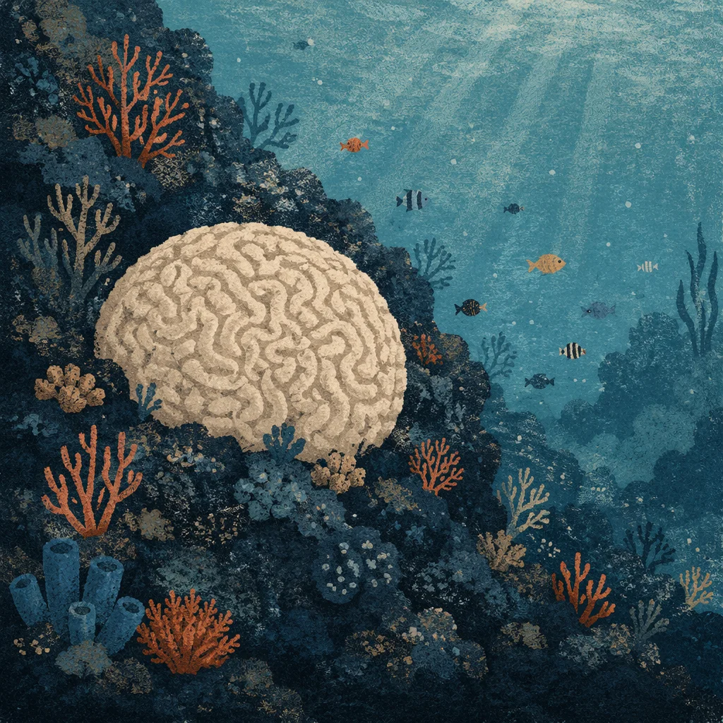 Quiet Tropical Coral Reef Underwater Landscape