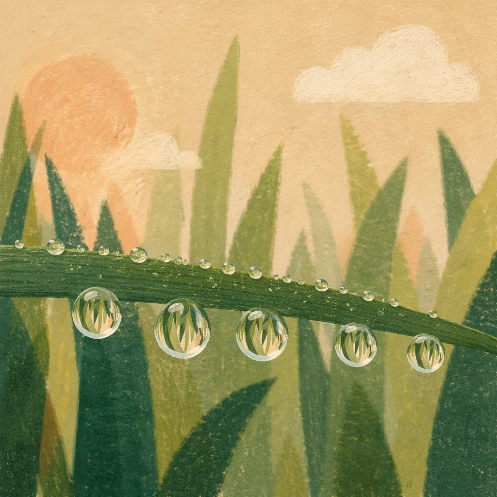 Morning Dew on Fresh Green Grass