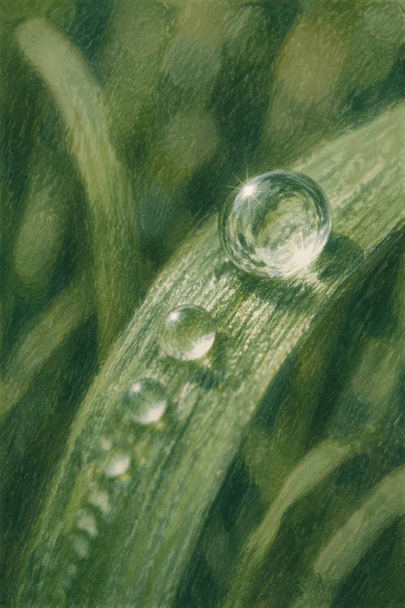 Morning Dew on Fresh Green Grass
