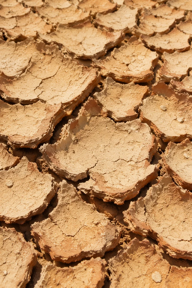 Drought-Cracked Desert Clay Texture Background