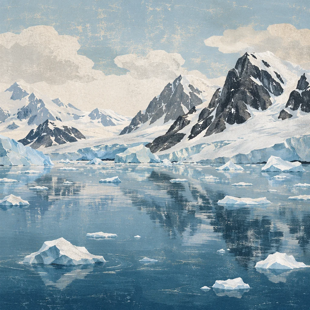 Remote Blue Glacier Mountain Landscape