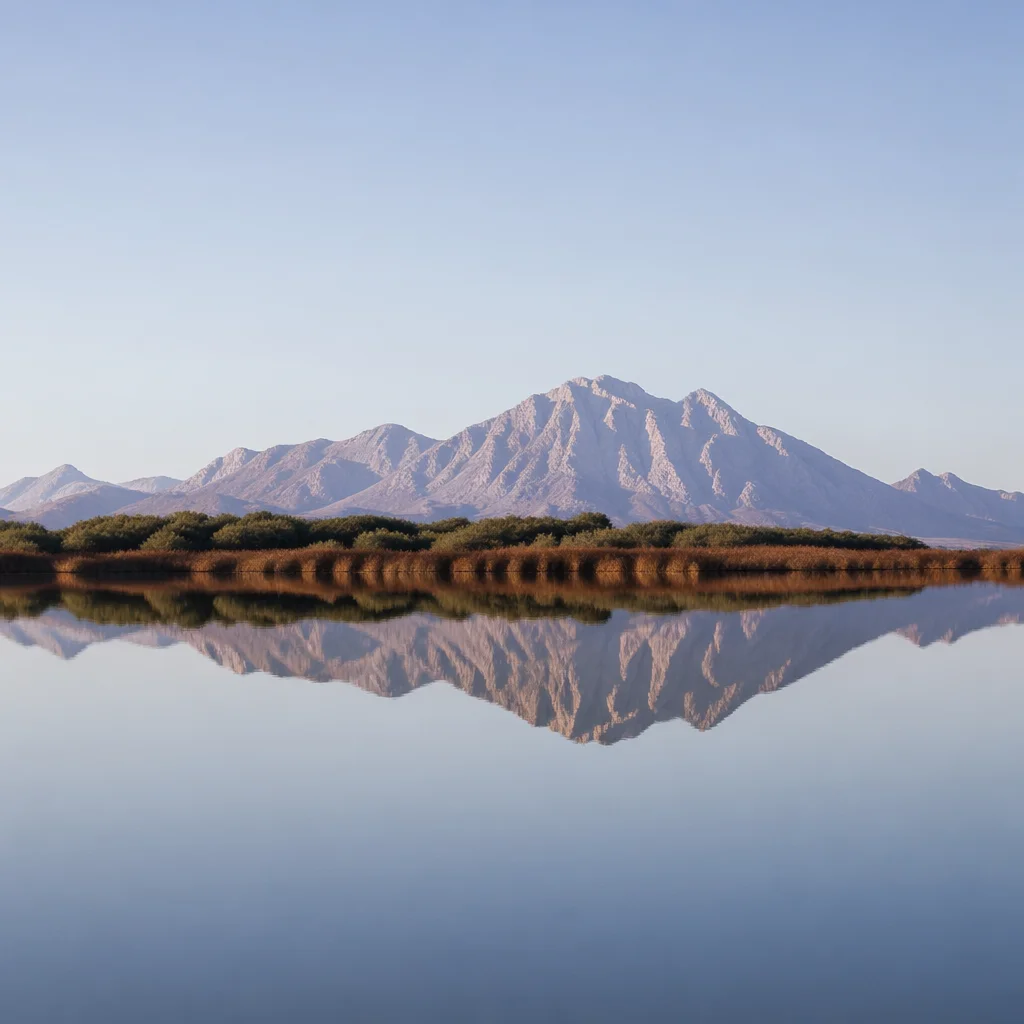 Calm Mountain Lake Reflection at Dawn