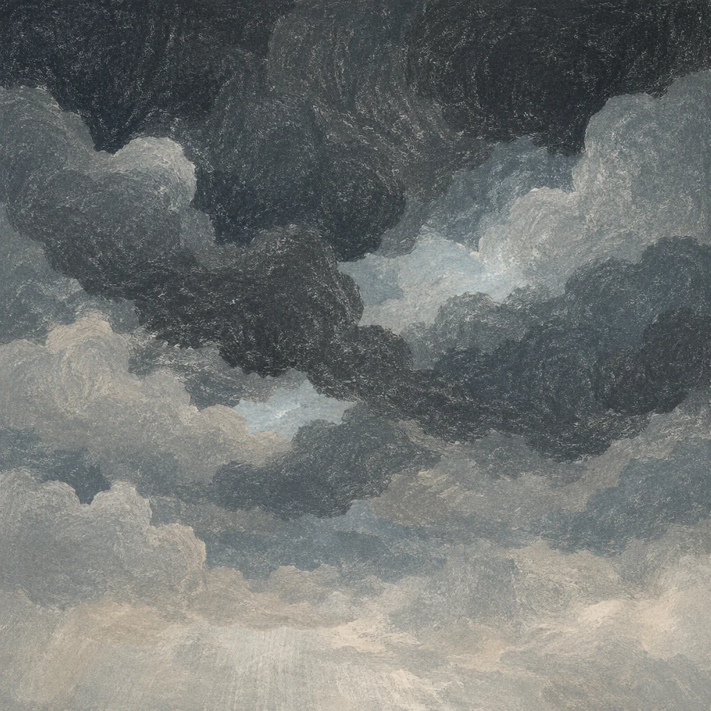 Moody Overcast Storm Clouds Background