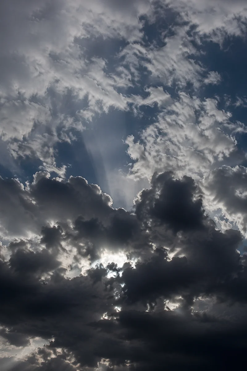 Moody Overcast Sky with Layered Storm Clouds