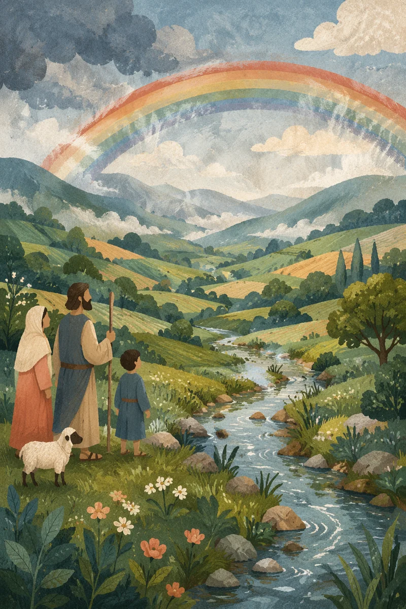 Rainbow Over Fresh Green Valley