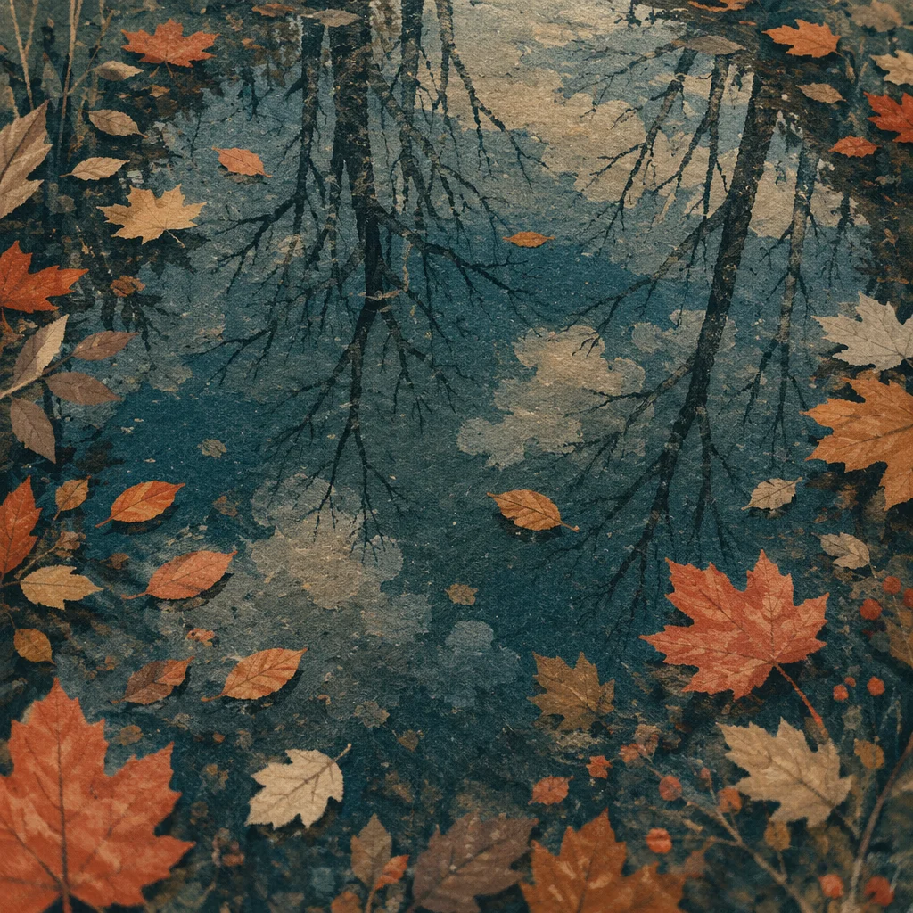 Autumn Tree Reflections on Still Pond