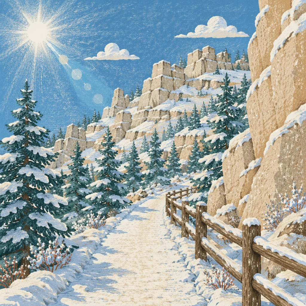 Snowy Pine Canyon Winter Wonderland
