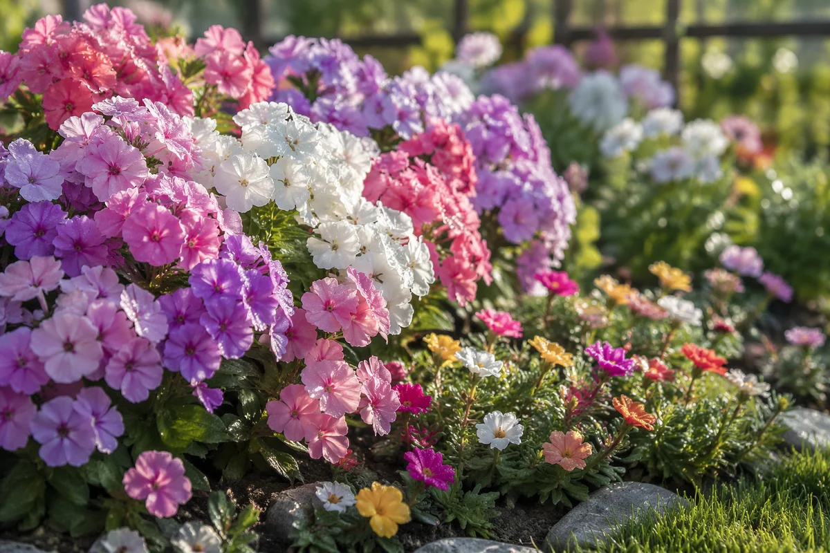Colorful Spring Cottage Garden Flowers