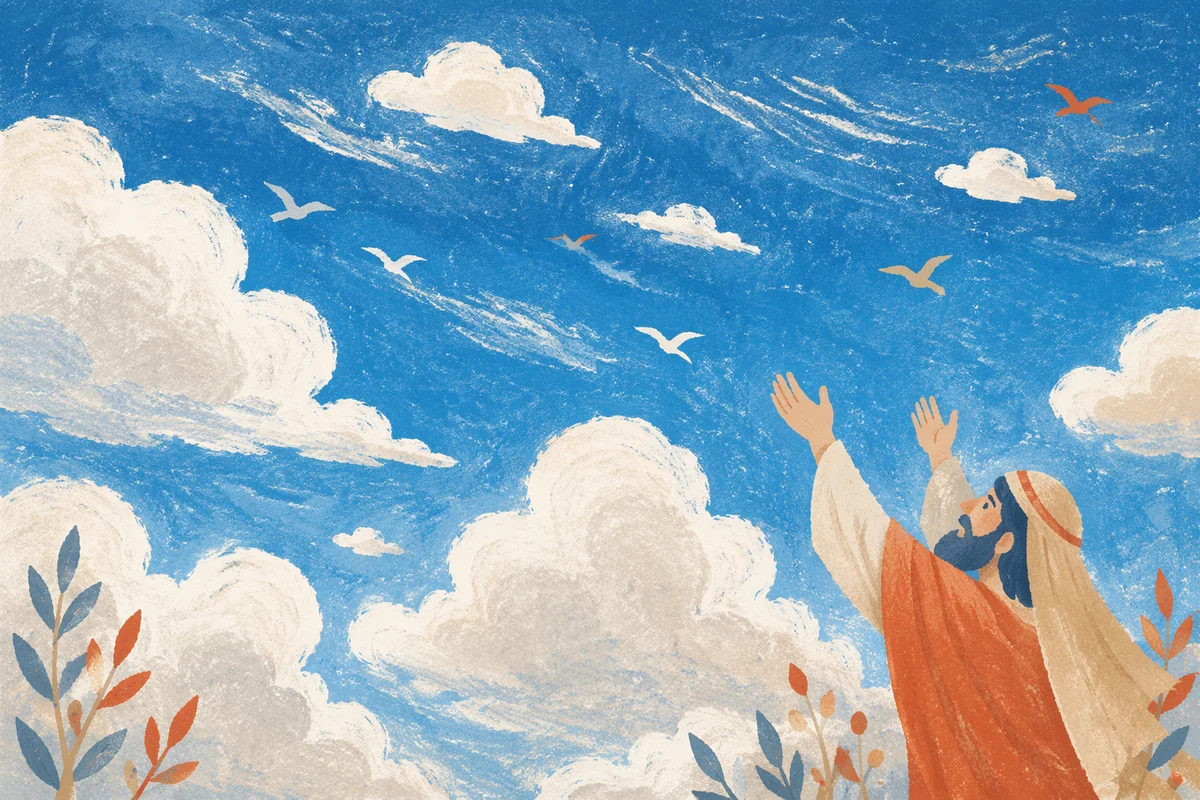Sunny Blue Sky with White Clouds