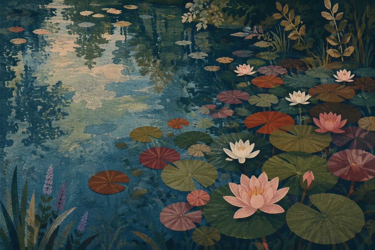 Dreamy Waterlily Pond Reflections