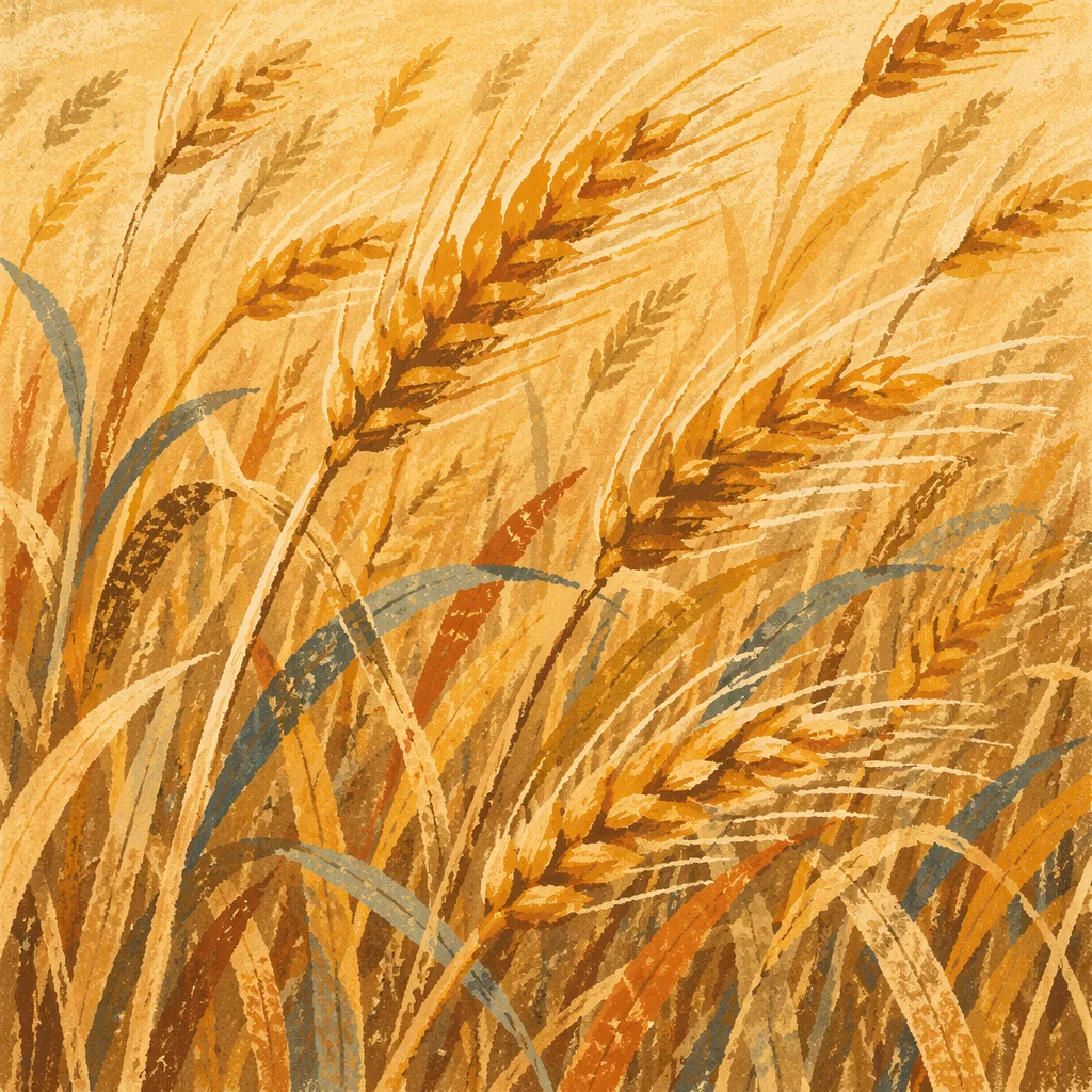 Golden Hour Wheat Field in Warm Breeze