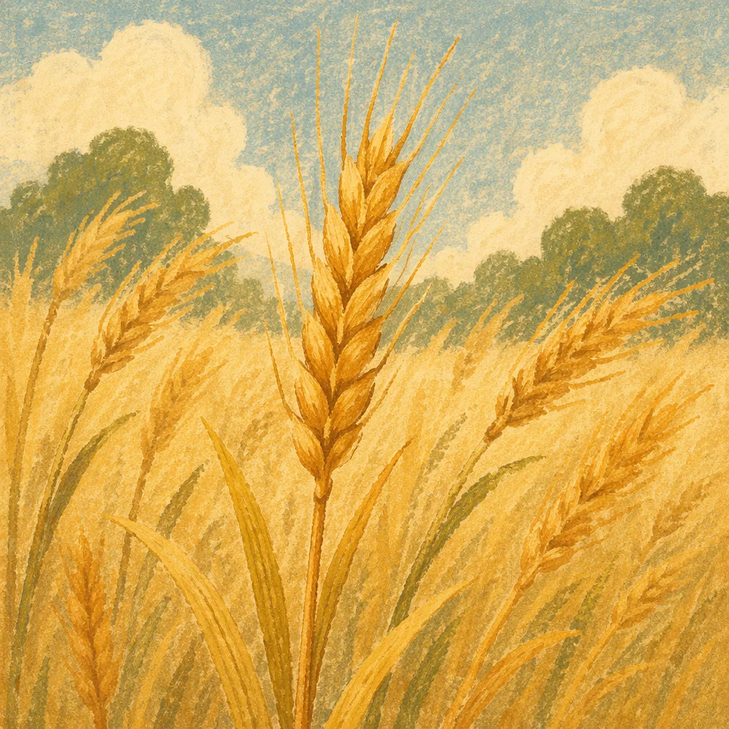 Golden Hour Wheat Field in Gentle Breeze
