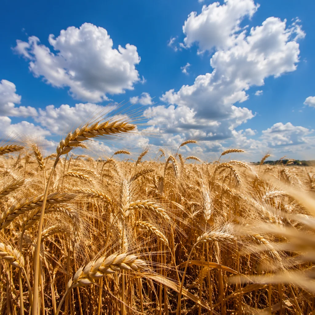 Golden Wheat Field Swaying in Summer Wind