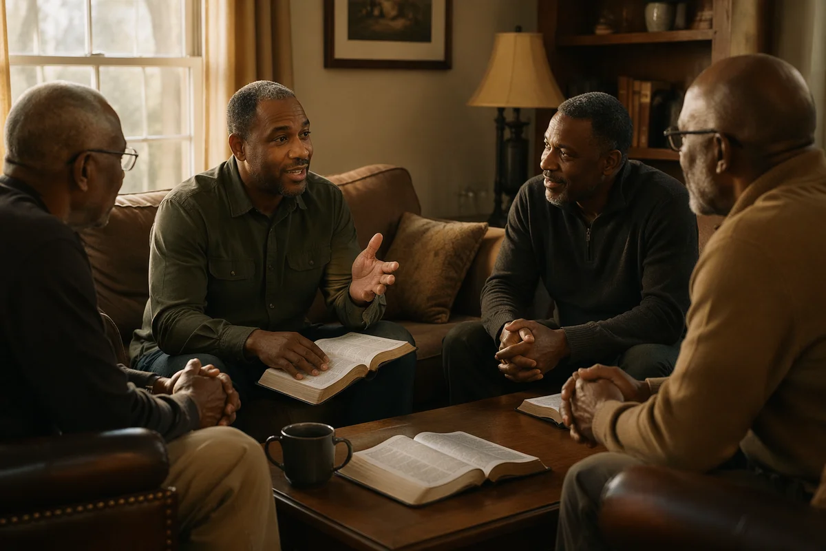 African American Men Bible Study Gathering