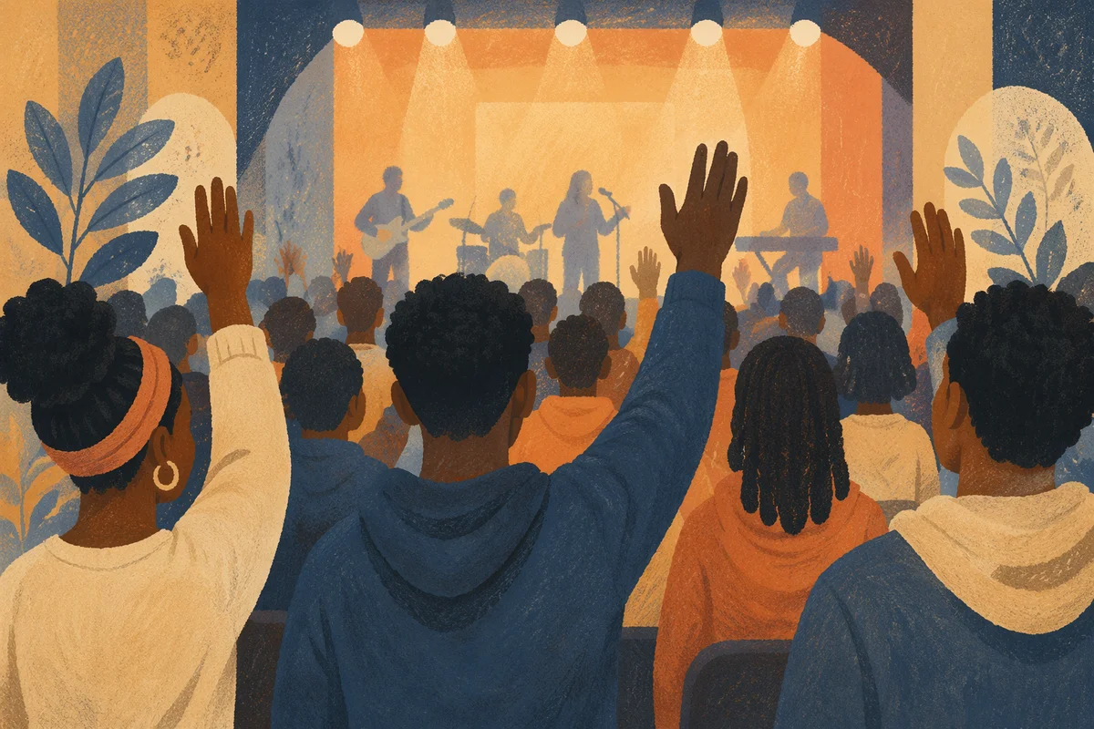Young Audience Facing Lit Stage