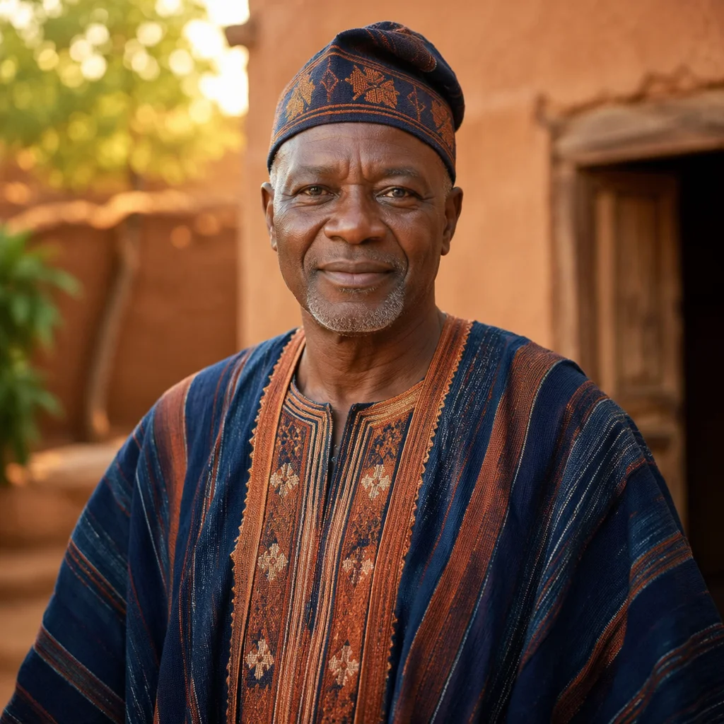 Dignified Older African Man Portrait Outdoors