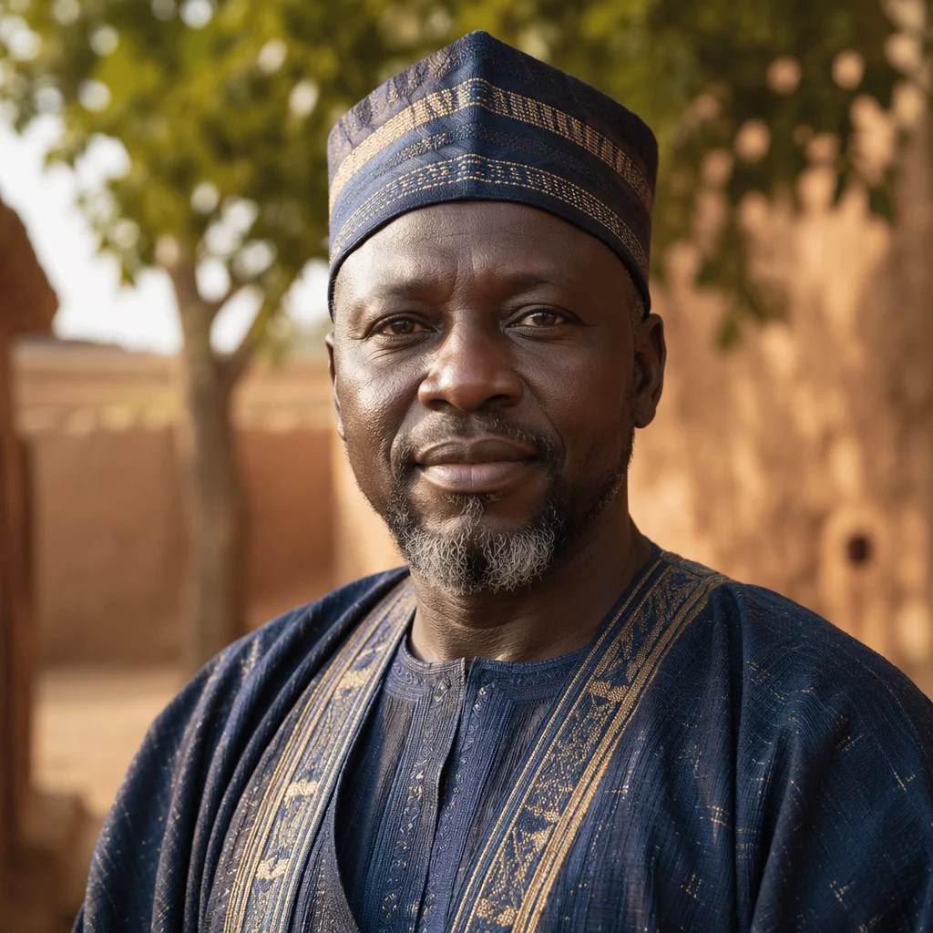 Dignified West African Man in Traditional Attire