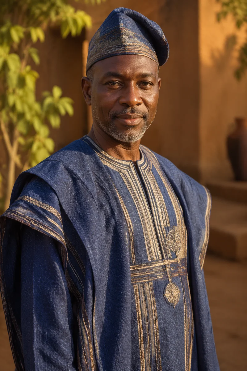 Dignified African Man in Traditional Attire