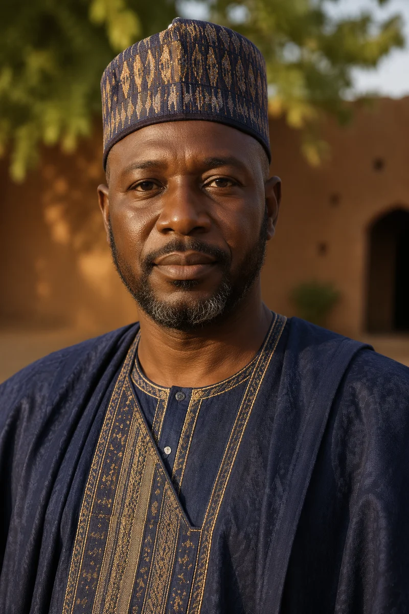 Dignified West African Man Portrait Outdoors