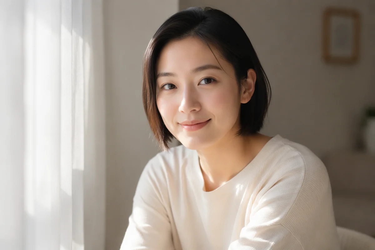 Young East Asian Woman by Window