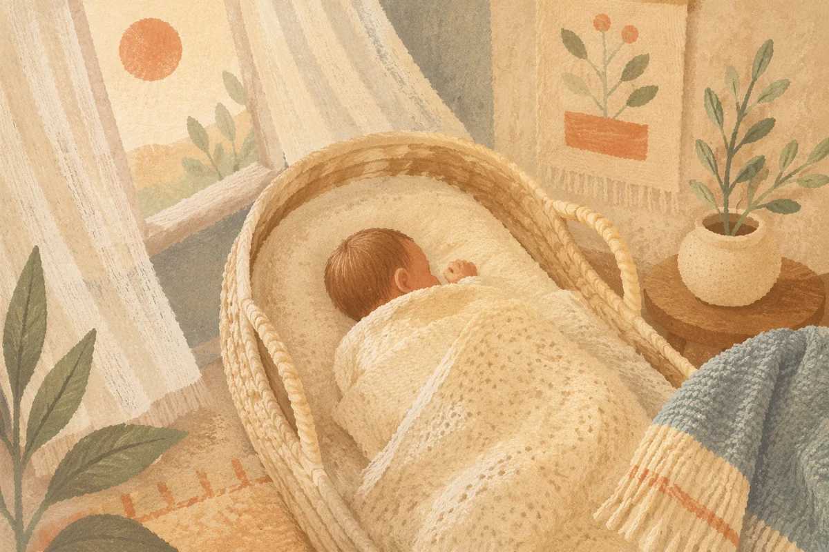 Peaceful Newborn Sleeping in Soft Blanket