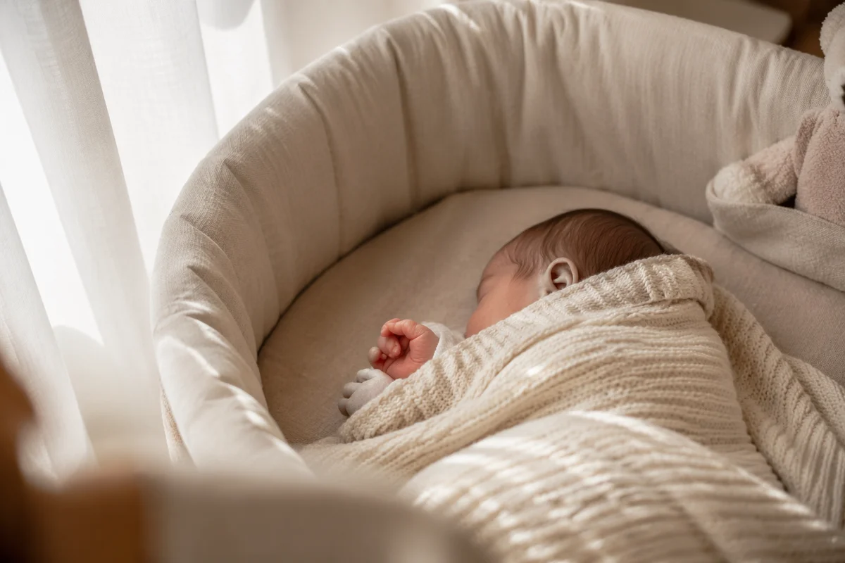 Peaceful Sleeping Newborn in Soft Blanket