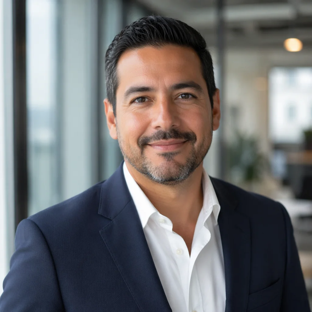 Approachable Businessman Portrait in Modern Office