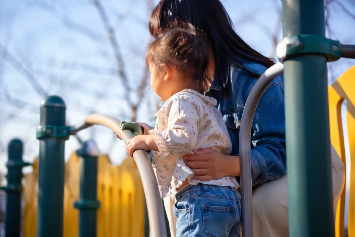Happy Toddler at Sunny Park Playground