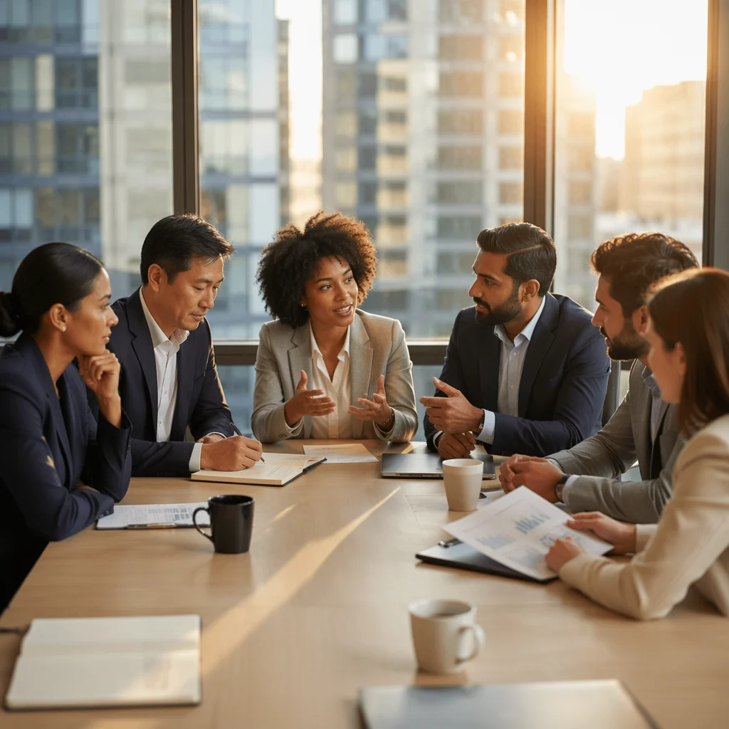 Diverse Business Team in Conference Room