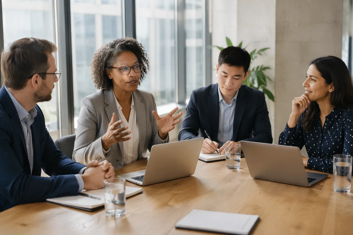 Diverse Business Team in Conference Room