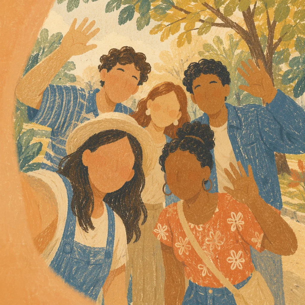 Joyful Diverse Friends in Sunny Park