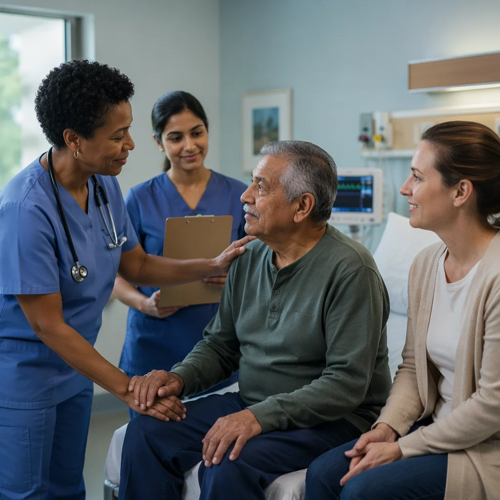 Compassionate Doctor Reassuring Elderly Patient