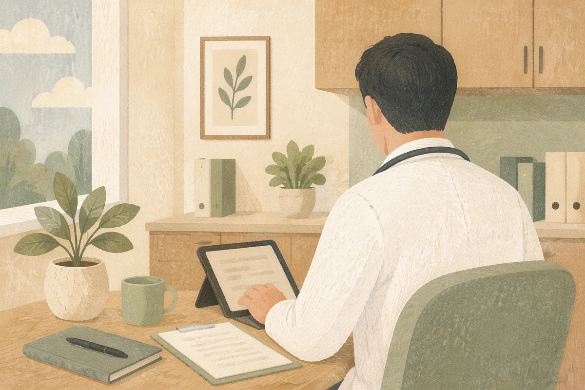Doctor in White Coat Medical Office