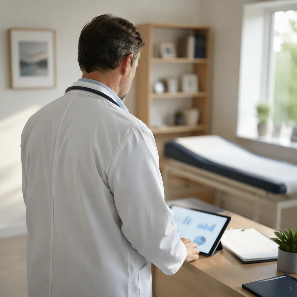 Doctor with Stethoscope in Calm Office