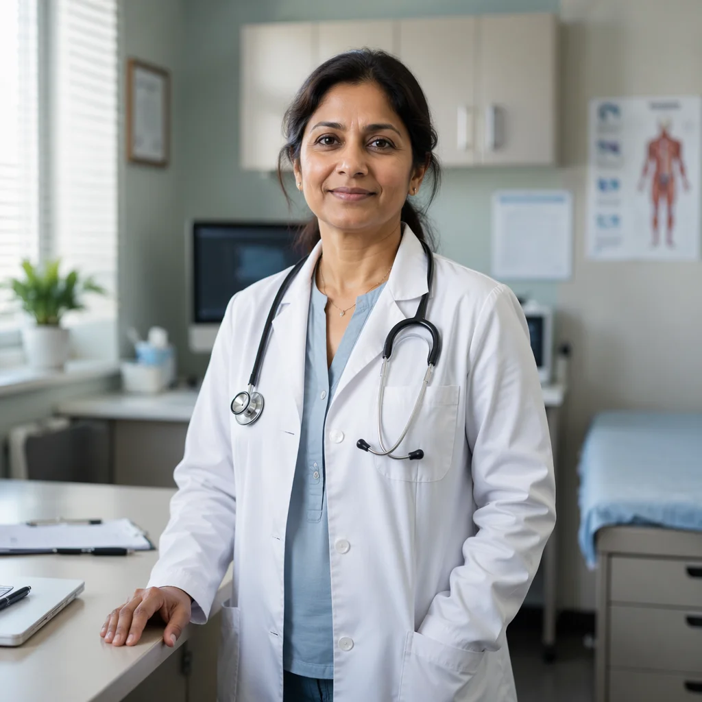 Female Doctor in Modern Medical Office
