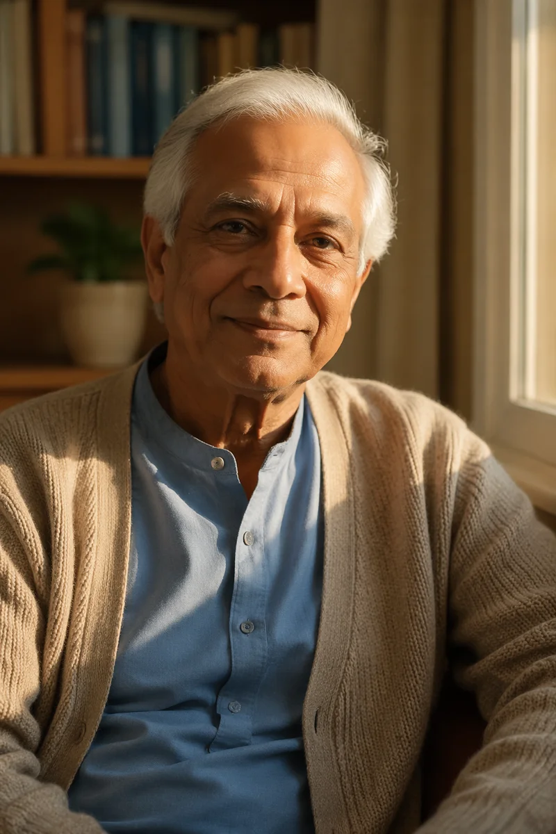 Elderly South Asian Man by Window