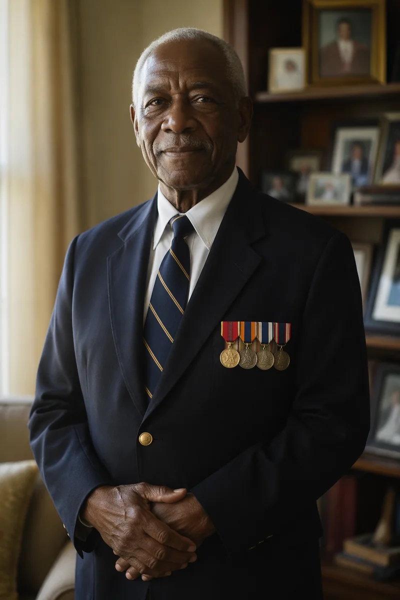 Dignified Elderly Man with Service Medals