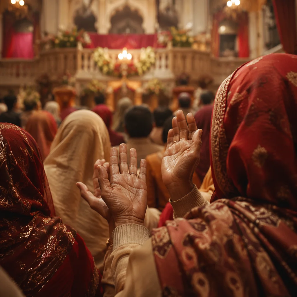 Close-Up of Hands Reaching Forward