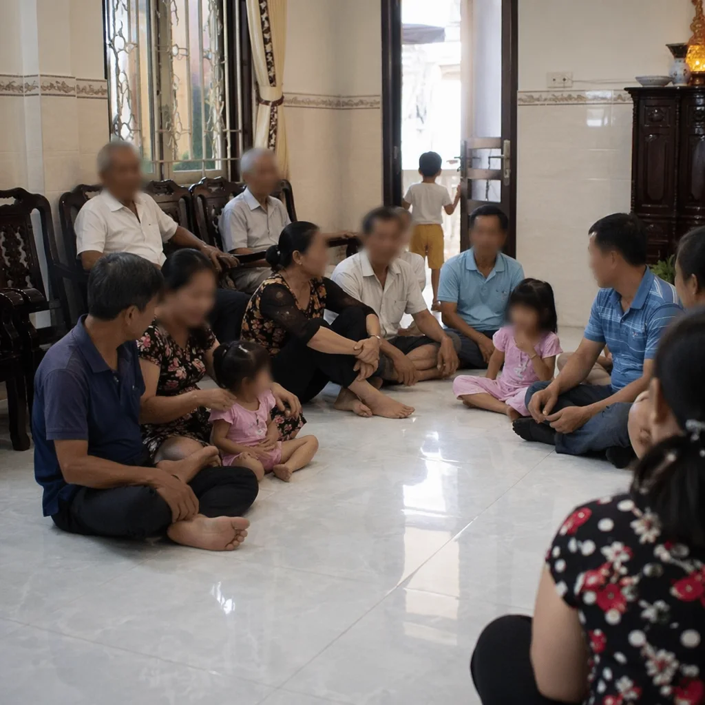 Joyful Multigenerational Family Gathering at Home