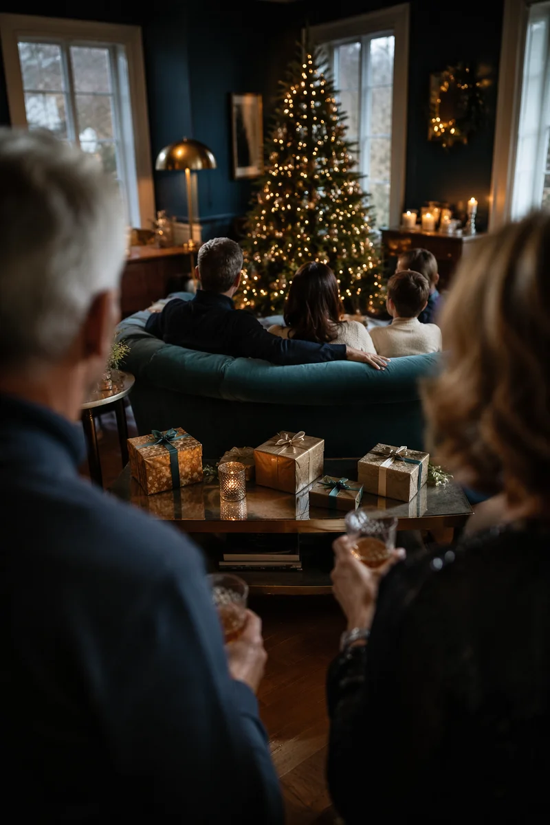 Happy Family Gathering in Cozy Living Room