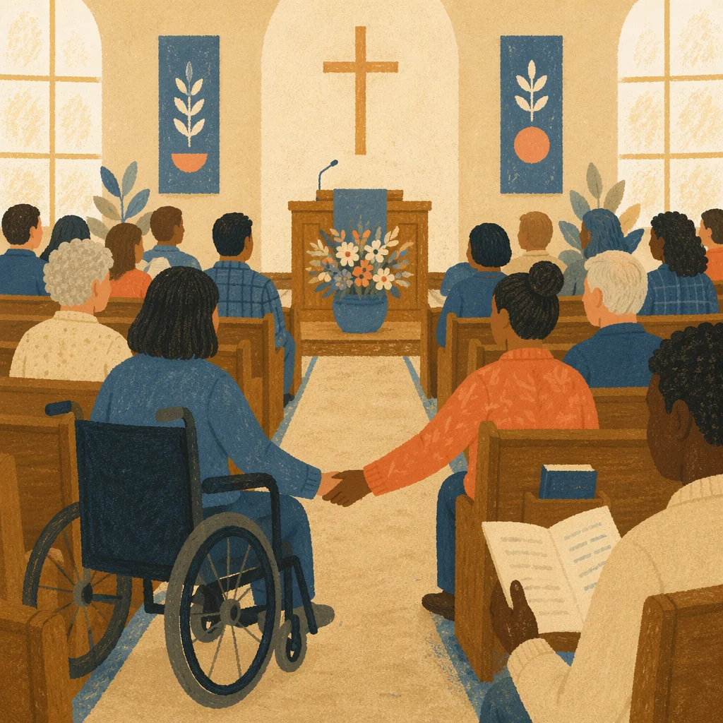Inclusive Church Service with Diverse Abilities