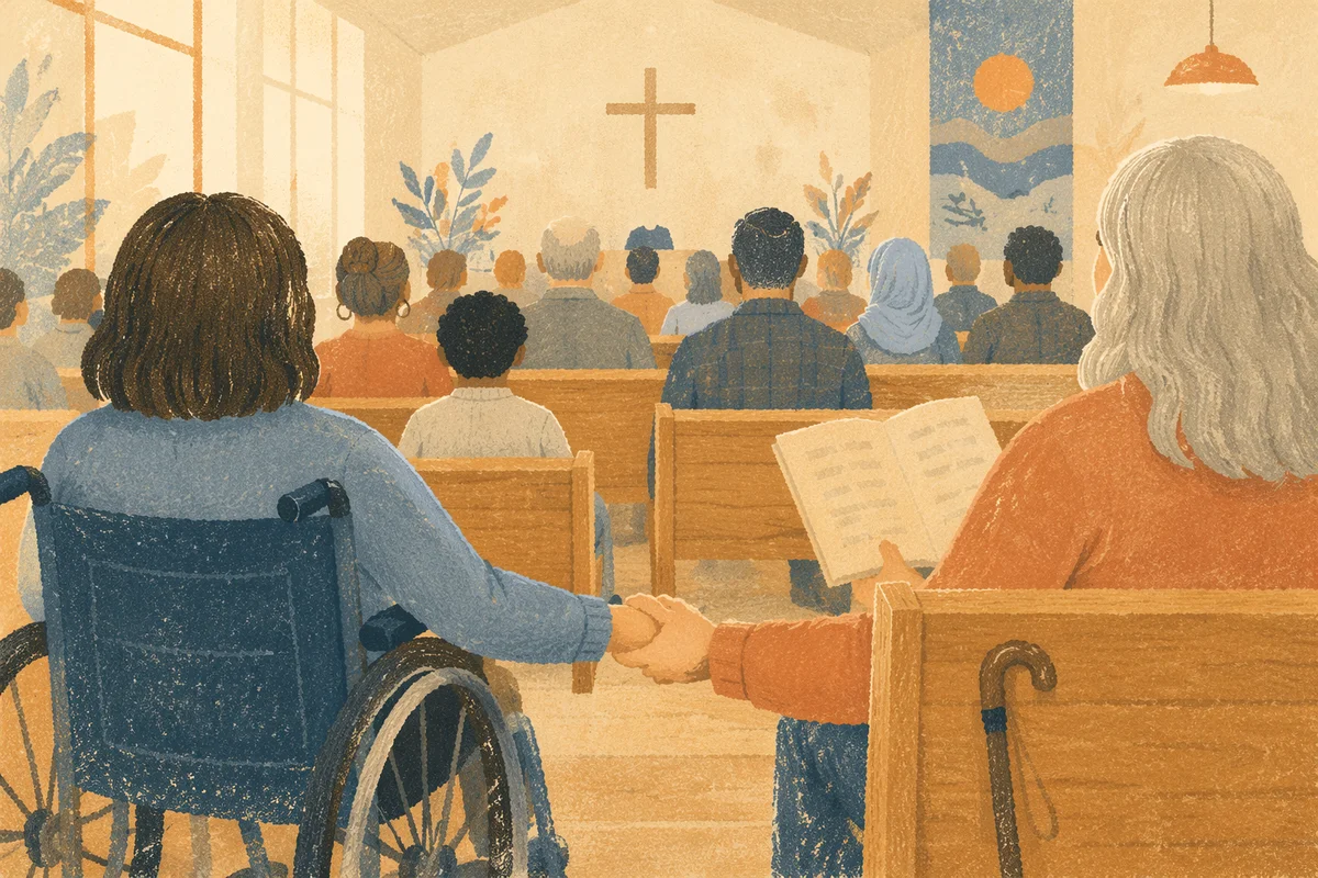 Inclusive Church Service with Diverse Abilities