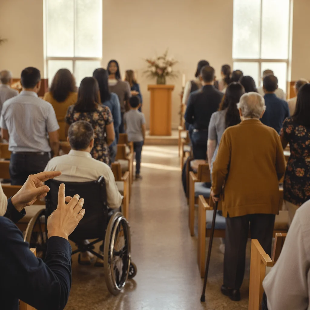 Inclusive Church Service with Diverse Abilities