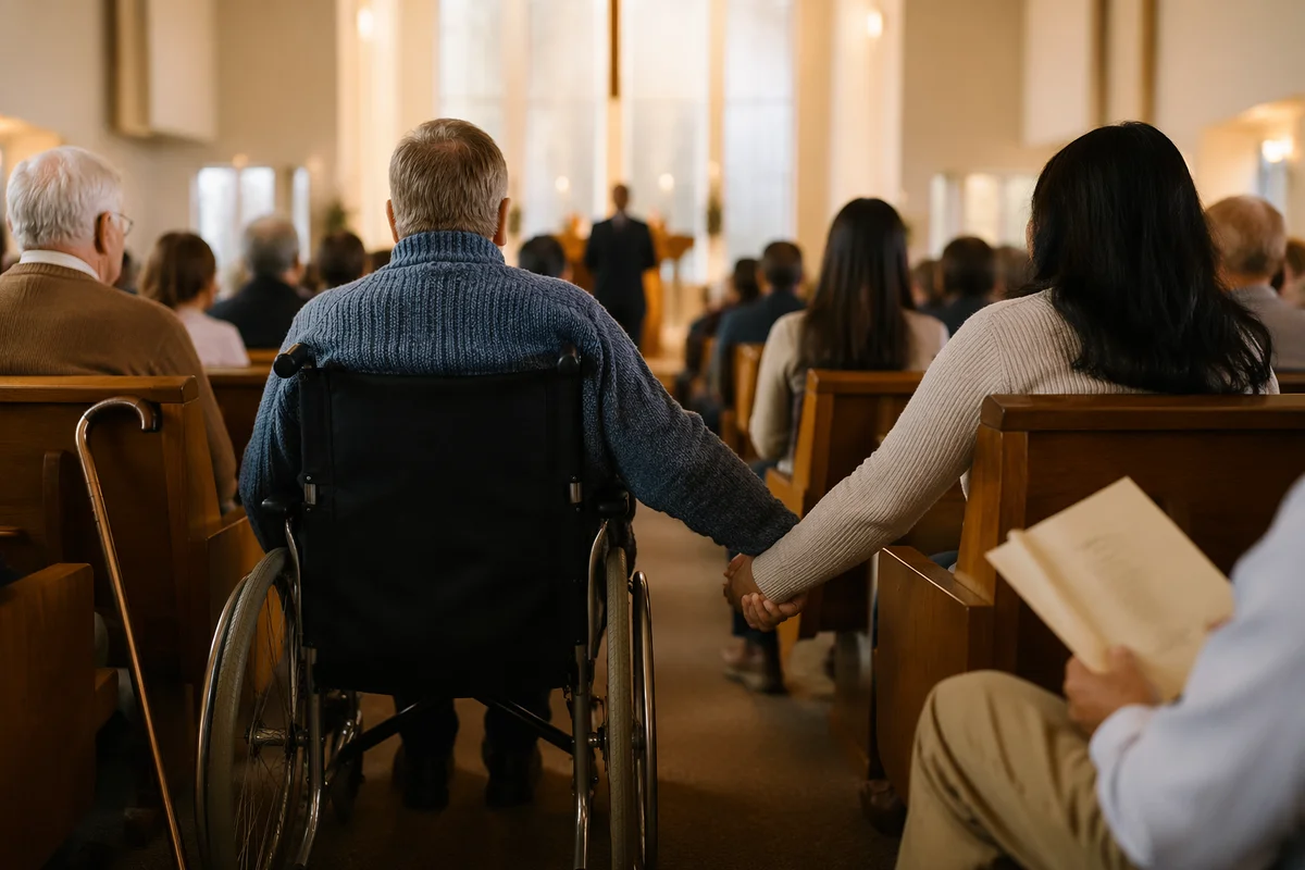 Inclusive Church Service with Diverse Abilities