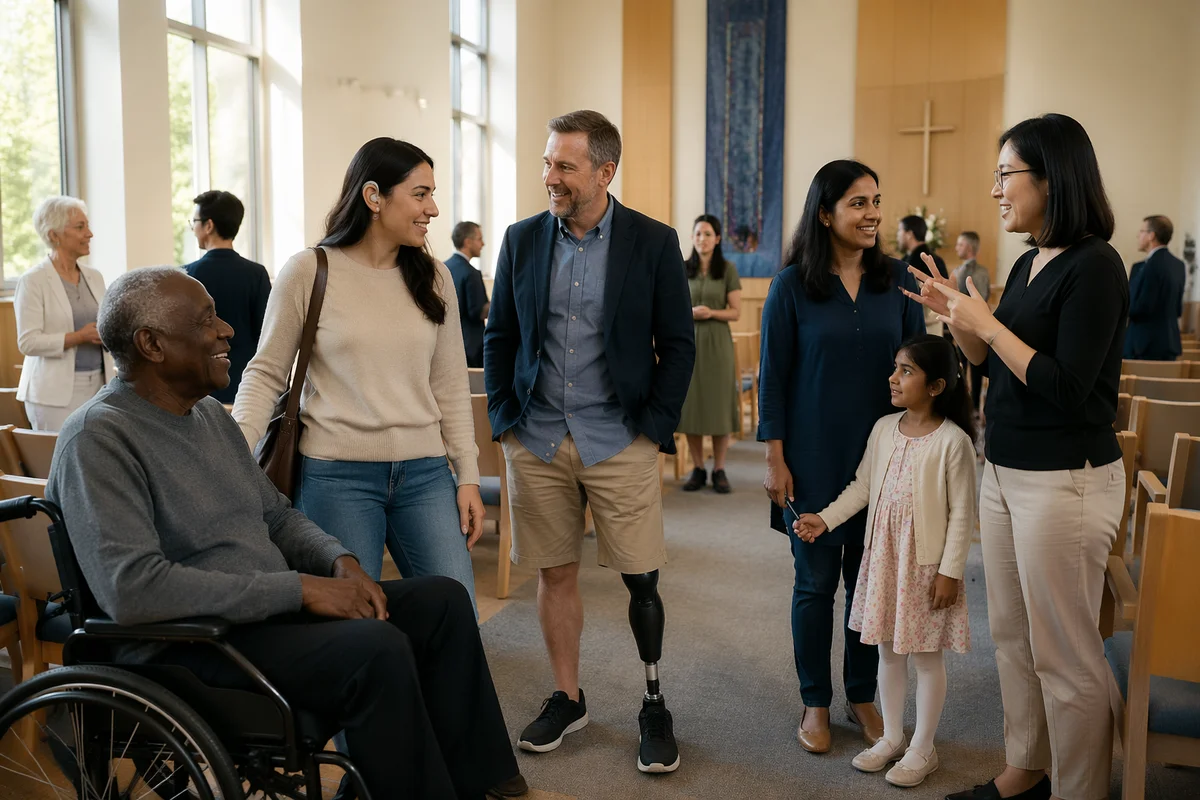 Inclusive Congregation Gathering in Bright Sanctuary