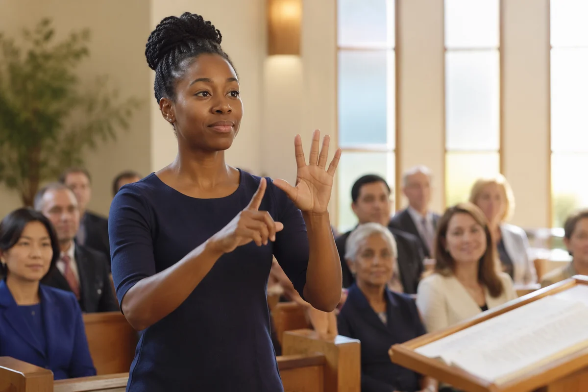 Sign Language Interpreter in Contemporary Church