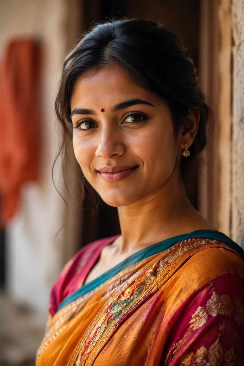 Young Indian Woman in Traditional Attire