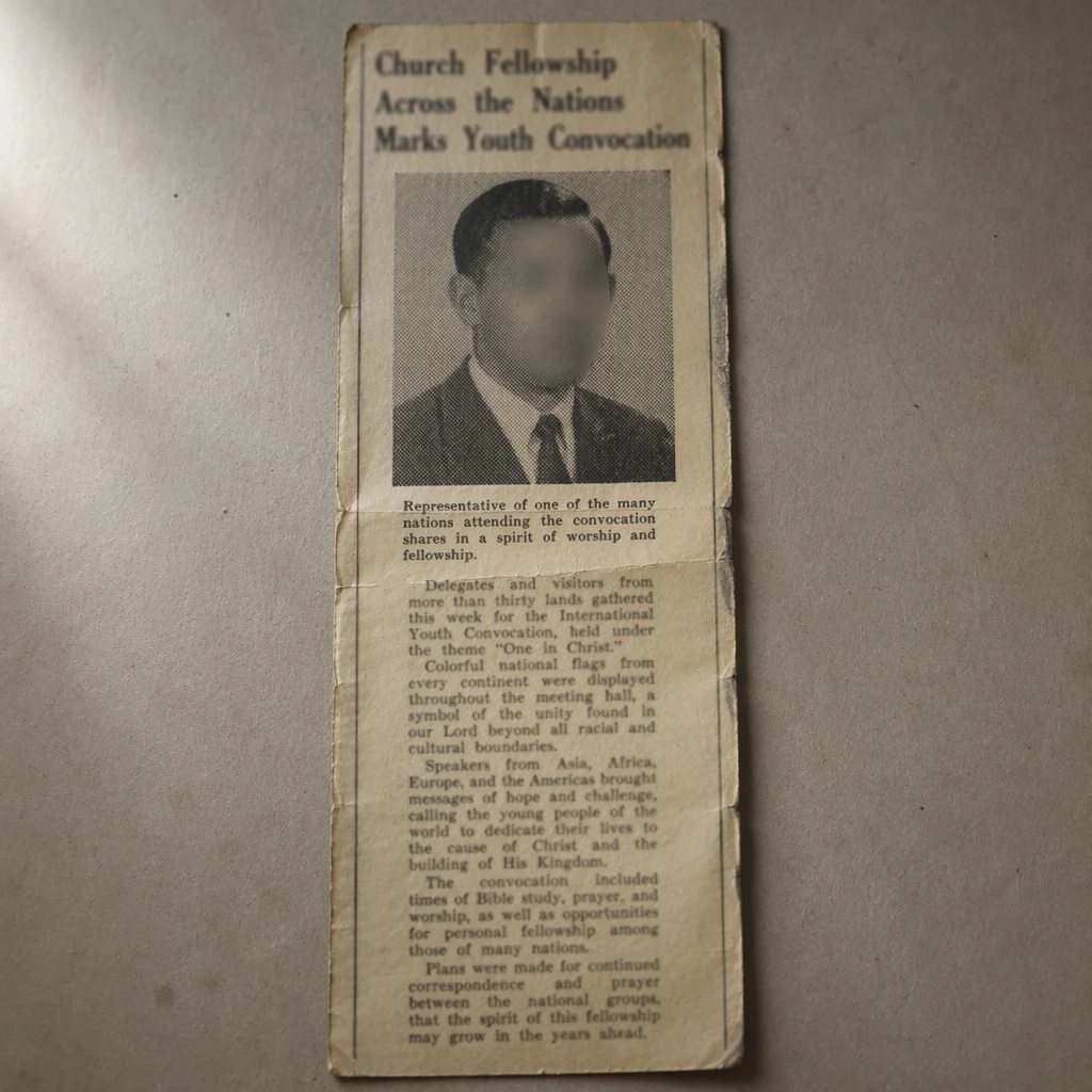 Vintage Newspaper on International Church Fellowship