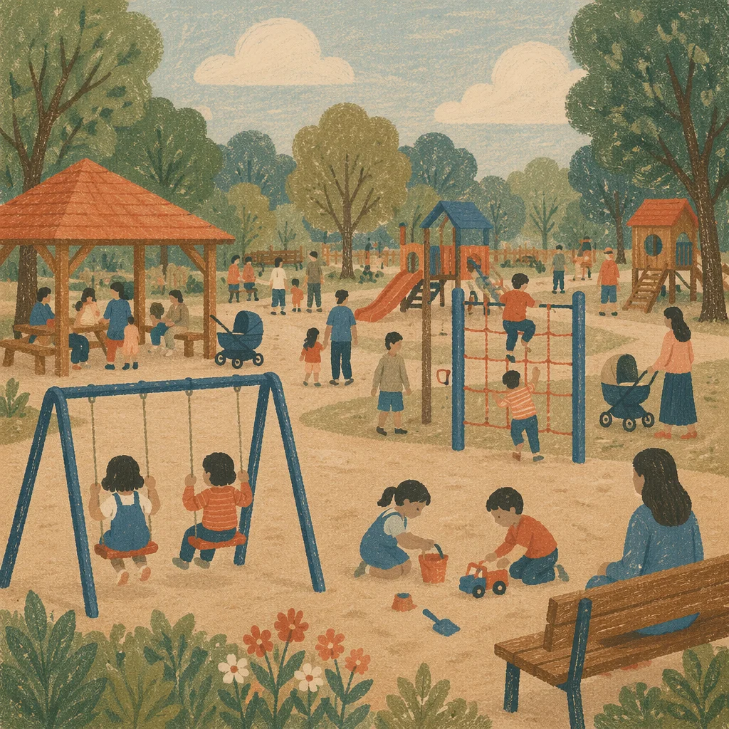 Children Playing Together on School Playground